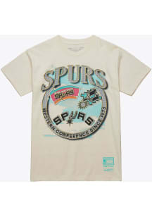 Mitchell and Ness San Antonio Spurs Natural Crown Jewels Short Sleeve Fashion T Shirt