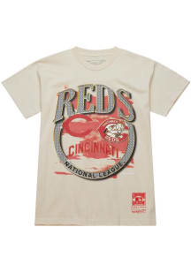 Mitchell and Ness Cincinnati Reds White Crown Jewels Short Sleeve Fashion T Shirt