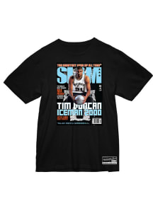 Tim Duncan San Antonio Spurs Black SLAM Cover Short Sleeve Fashion Player T Shirt