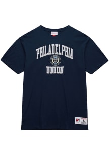 Mitchell and Ness Philadelphia Union Navy Blue Legendary Slub Short Sleeve Fashion T Shirt