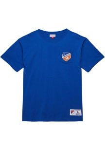 Mitchell and Ness FC Cincinnati Blue Premium Pocket Short Sleeve T Shirt