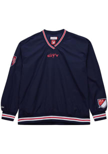 Mitchell and Ness St Louis City SC Mens Navy Blue Linerless Light Weight Jacket