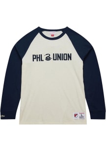 Mitchell and Ness Philadelphia Union Tan Legendary Slub Long Sleeve Fashion T Shirt