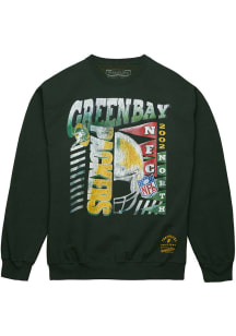 Mitchell and Ness Green Bay Packers Mens Green Easy Cool Long Sleeve Fashion Sweatshirt