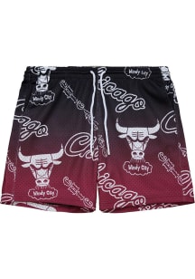 Mitchell and Ness Chicago Bulls Mens Brown Destination Leisure Shorts
