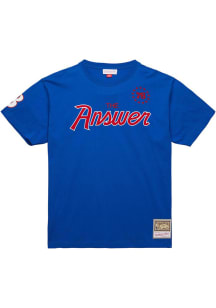 Allen Iverson Philadelphia 76ers Blue Nickname Short Sleeve Fashion Player T Shirt