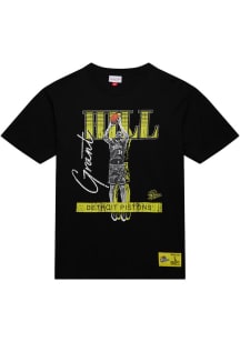 Grant Hill Detroit Pistons Black Neon Pop Short Sleeve Fashion Player T Shirt