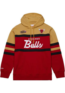Mitchell and Ness Chicago Bulls Mens Red Head Coach Fashion Hood