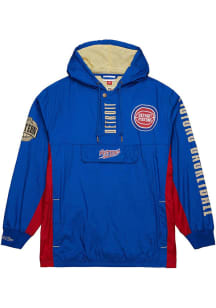 Mitchell and Ness Detroit Pistons Mens Blue Team OG 2.0 Pullover Jackets