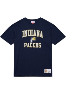 Mitchell and Ness Indiana Pacers Navy Blue Legendary Slub Short Sleeve Fashion T Shirt