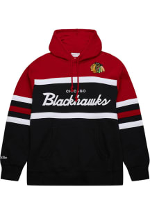 Mitchell and Ness Chicago Blackhawks Mens Black Head Coach Fashion Hood