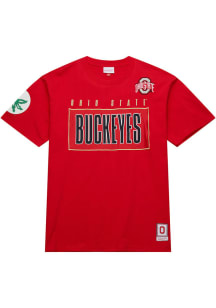 Mitchell and Ness Ohio State Buckeyes Red OG 2 Premium Tee Short Sleeve Fashion T Shirt