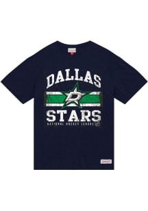 Mitchell and Ness Dallas Stars Black Logo Lockup Short Sleeve T Shirt