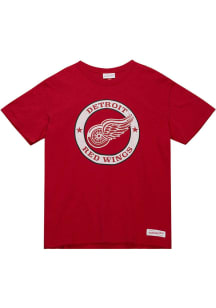 Mitchell and Ness Detroit Red Wings Red LEGENDARY SLUB Short Sleeve Fashion T Shirt