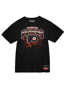 Mitchell and Ness Philadelphia Flyers Black Earthquake Short Sleeve T Shirt