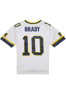 Tom Brady Mitchell and Ness Mens White Michigan Wolverines Replica Football Jersey