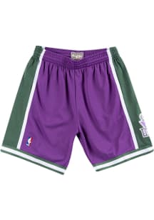Mitchell and Ness Milwaukee Bucks Mens Purple Swingman Road Shorts