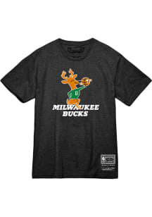 Mitchell and Ness Milwaukee Bucks Grey MVP Short Sleeve T Shirt