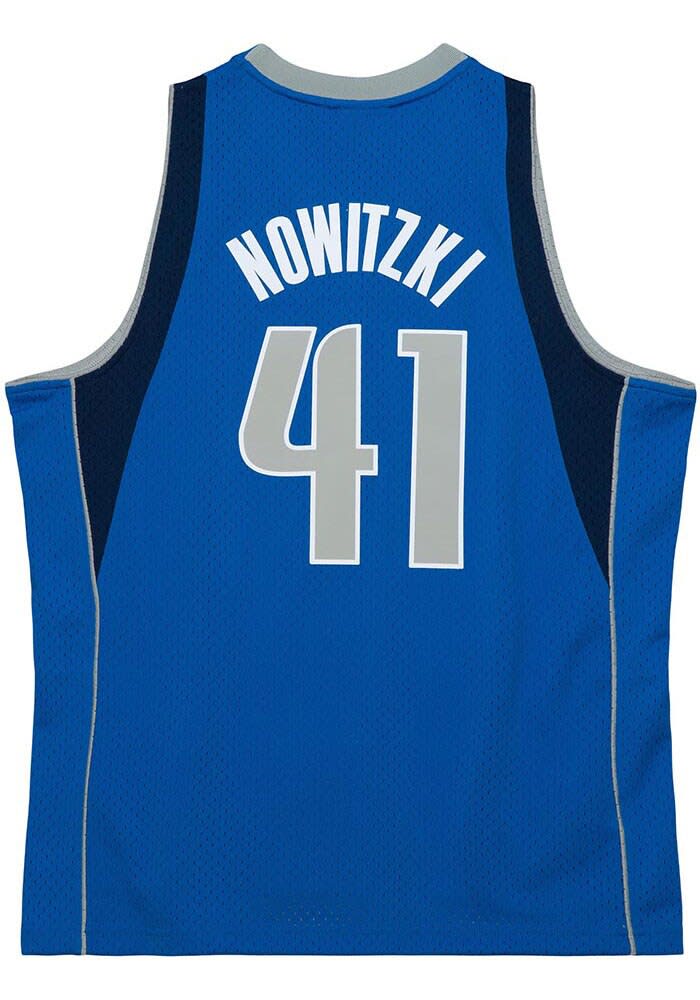 Dirk Nowitzki Dallas Mavericks Mitchell and Ness BLUE