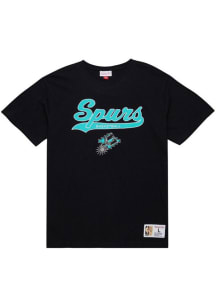 Mitchell and Ness San Antonio Spurs Black Legendary Slub Short Sleeve Fashion T Shirt