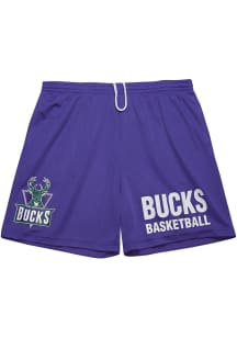Mitchell and Ness Milwaukee Bucks Mens Purple Gameday Mesh Shorts Shorts