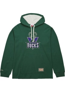 Mitchell and Ness Milwaukee Bucks Mens Green Thermal Fashion Hood