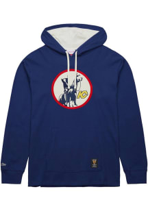 Mitchell and Ness Kansas City Scouts Mens Navy Blue Thermal Fashion Hood