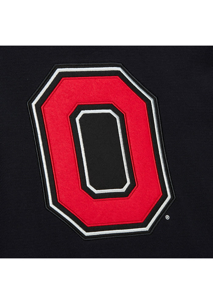 Mitchell and Ness Ohio State Buckeyes Mens Black Alt team logo Fashion Hood