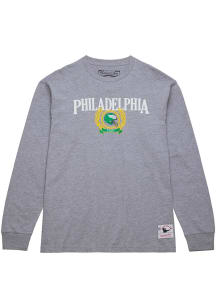 Mitchell and Ness Philadelphia Eagles Grey Collegiate Long Sleeve T Shirt