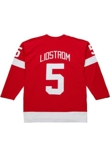 Mitchell and Ness Nicklas Lidstrom Detroit Red Wings Mens Red Throwback Hockey Jersey