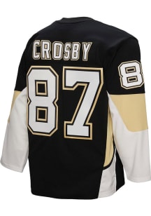 Mitchell and Ness Sidney Crosby Pittsburgh Penguins Mens Black Throwback Hockey Jersey