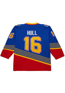 Mitchell and Ness Brett Hull St Louis Blues Mens Blue Throwback Hockey Jersey