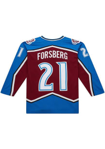 Mitchell and Ness Peter Forsberg Colorado Avalanche Mens Maroon Throwback Hockey Jersey