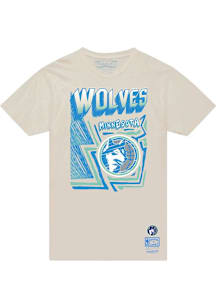 Mitchell and Ness Minnesota Timberwolves White SIDEWALK Short Sleeve T Shirt