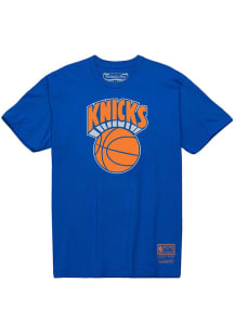 Mitchell and Ness New York Knicks Blue MVP 2 Short Sleeve T Shirt