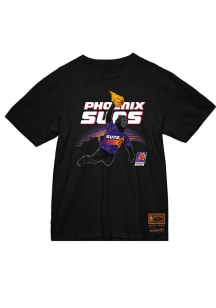 Mitchell and Ness Phoenix Suns Black GORILLA SKELETON Short Sleeve T Shirt