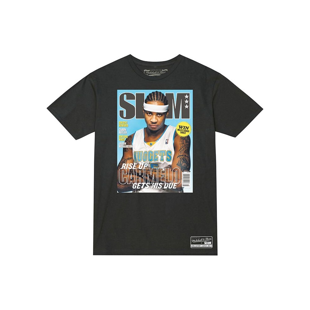 Carmelo Anthony Denver Nuggets Charcoal SLAM COVER Short Sleeve Fashion Player T Shirt