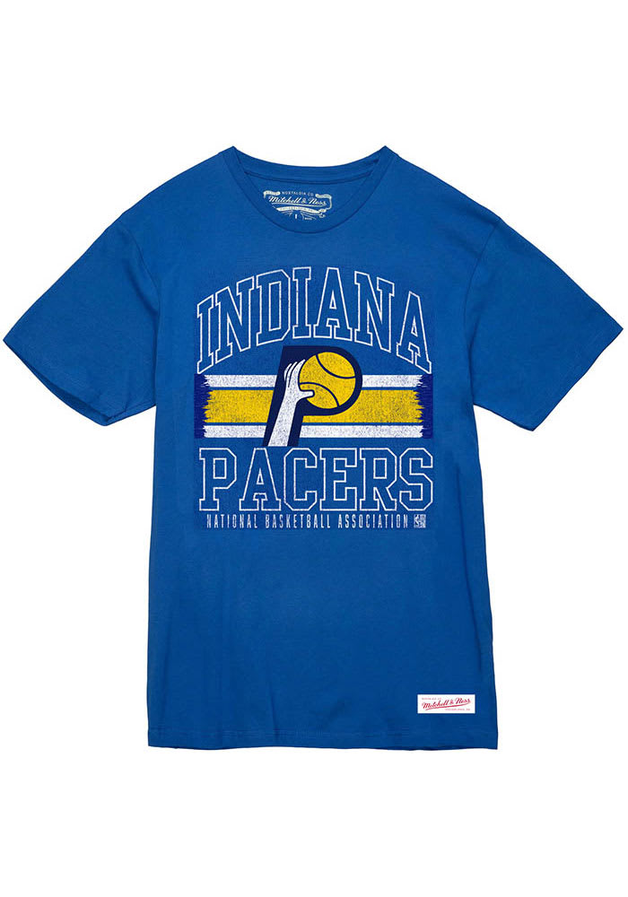 Mitchell and Ness Indiana Pacers NAVY Logo Lockup Retro Logo Short