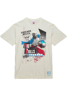 Dennis Rodman Chicago Bulls White Slam Punk Short Sleeve Fashion Player T Shirt