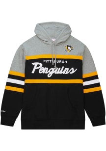 Mitchell and Ness Pittsburgh Penguins Mens Black Head Coach Fashion Hood