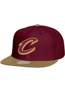 Mitchell and Ness Cleveland Cavaliers Maroon 2T 2.0 Mens Snapback Hat