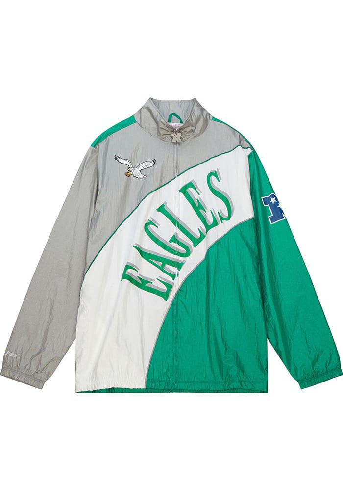 Mitchell and Ness Eagles Arched Retro Light Weight Jacket - Kelly Green