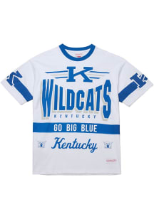 Mitchell and Ness Kentucky Wildcats White Premium Vintage Logo Short Sleeve Fashion T Shirt