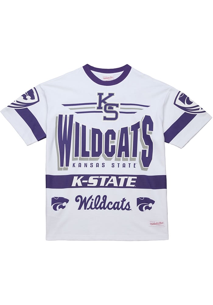 Mitchell and Ness White K-State Wildcats Premium Vintage Logo
