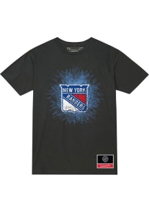 Mitchell and Ness New York Rangers Charcoal Iced Up Short Sleeve T Shirt