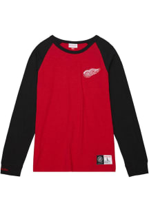 Mitchell and Ness Detroit Red Wings Red Legendary Long Sleeve Fashion T Shirt