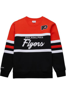 Mitchell and Ness Philadelphia Flyers Mens Black Head Coach Long Sleeve Fashion Sweatshirt