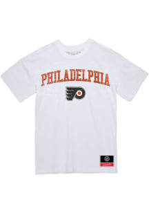 Mitchell and Ness Philadelphia Flyers White City Pride Short Sleeve T Shirt
