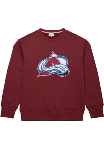 Mitchell and Ness Colorado Avalanche Mens Red Playoff Win 2.0 Long Sleeve Fashion Sweatshirt