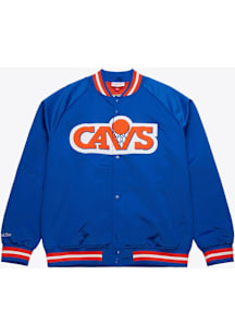 Mitchell and Ness Cleveland Cavaliers Mens Blue Lightweight Satin Light Weight Jacket